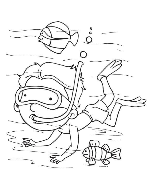 Buceo para Colorear