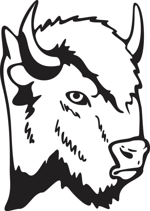Dibujo de Dibujo Cabeza de Bufalo para Colorear y Imprimir