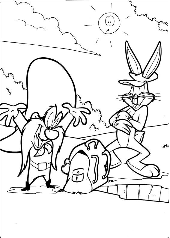 Dibujo de Bueno Bugs Bunny para Colorear y Imprimir