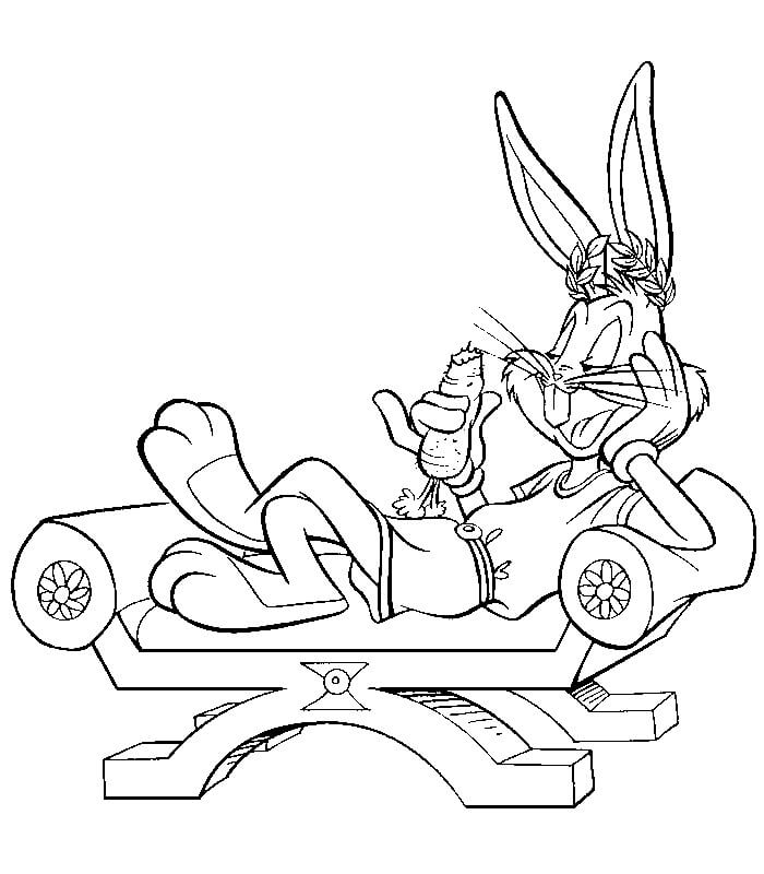 Dibujo de Bugs Bunny Imprimible para Colorear y Imprimir