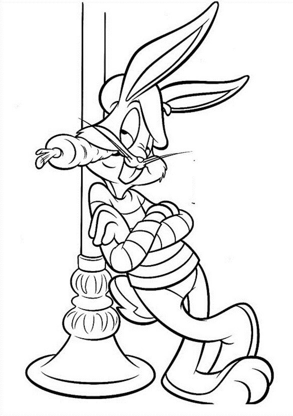 Dibujo de Conejito de Insectos Increíble para Colorear y Imprimir