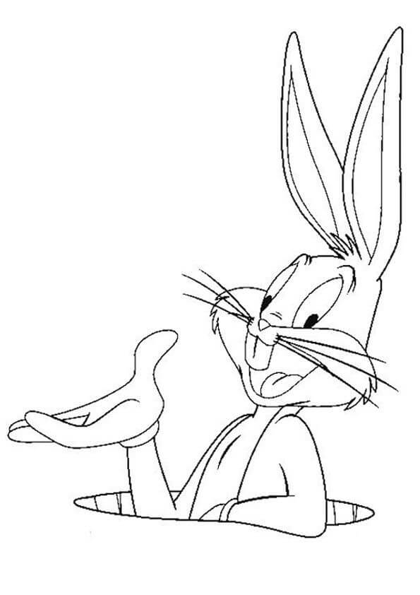 Dibujo de Conejito de Los Grandes Insectos para Colorear y Imprimir