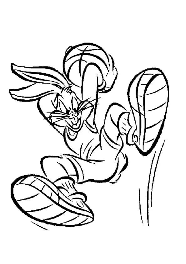 Dibujo de Dibujo Divertido Bugs Bunny para Colorear y Imprimir