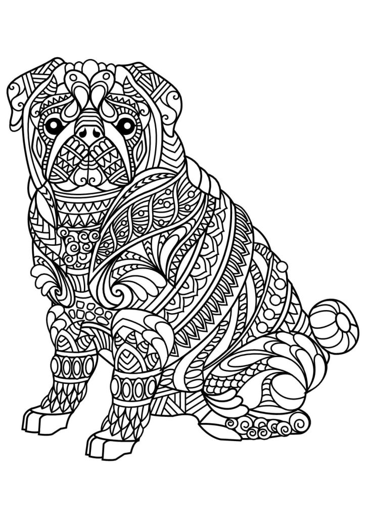 Dibujo de Bulldog Es para Adulto para Colorear y Imprimir