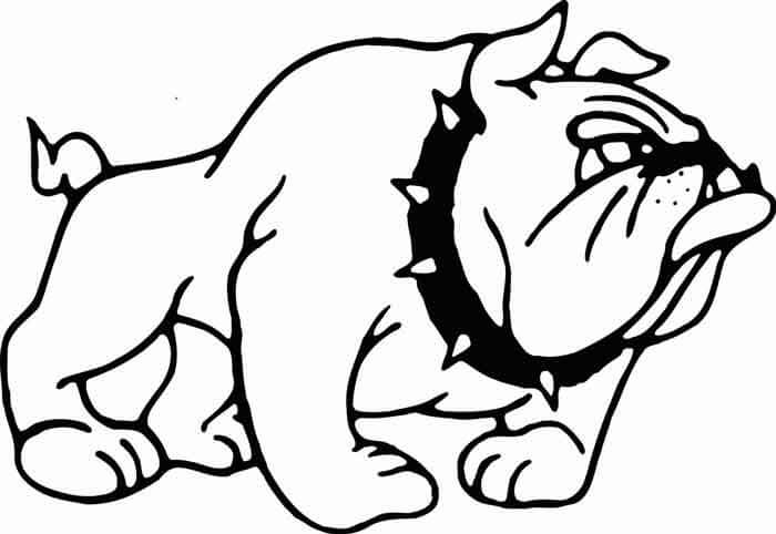 dibujo gran bulldog para colorear