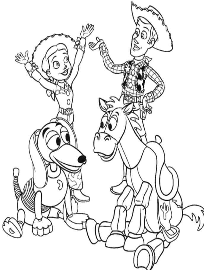 Dibujo de Bullseye de Toy Story para Colorear y Imprimir