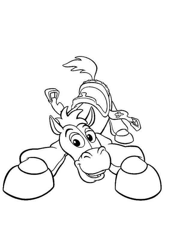 Dibujo de Conoce a Bullseye El Caballo para Colorear y Imprimir