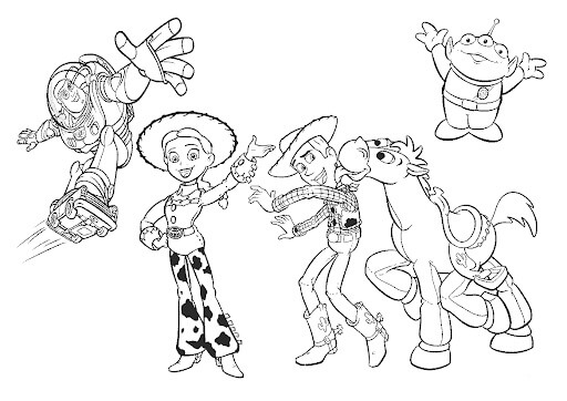 Dibujo de Diana y Amigo para Colorear y Imprimir