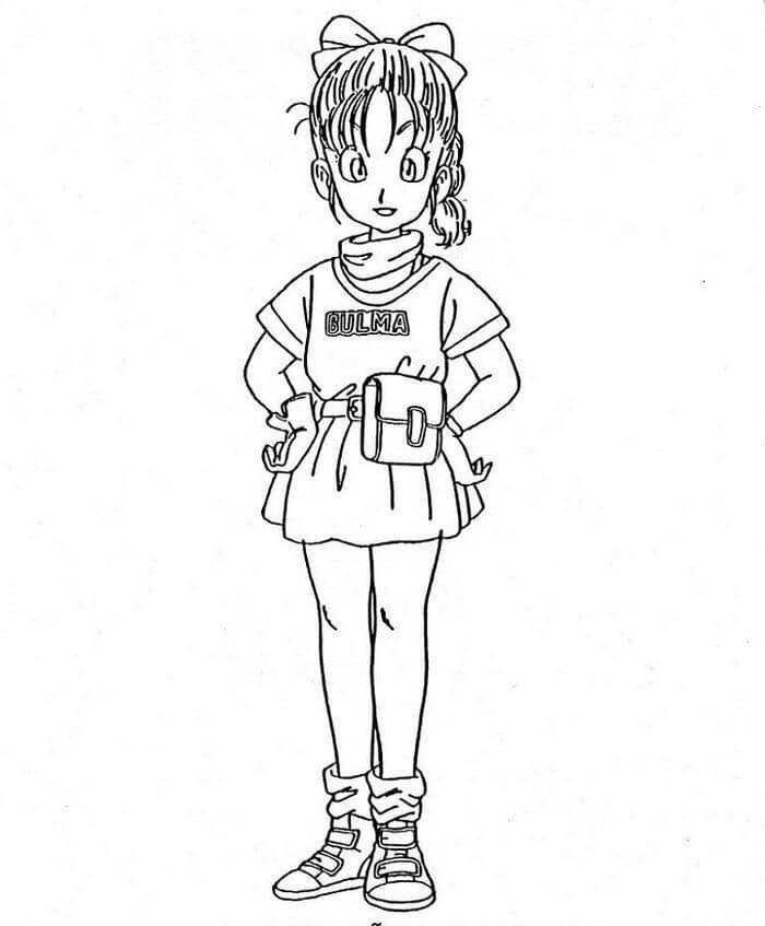 Dibujo de Chica Bulma para Colorear y Imprimir
