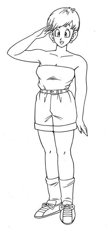 Dibujo de Dama Bulma para Colorear y Imprimir