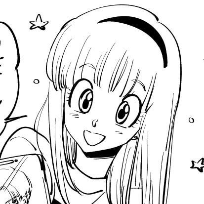 Dibujo de Bulma ¡Feliz para Colorear y Imprimir