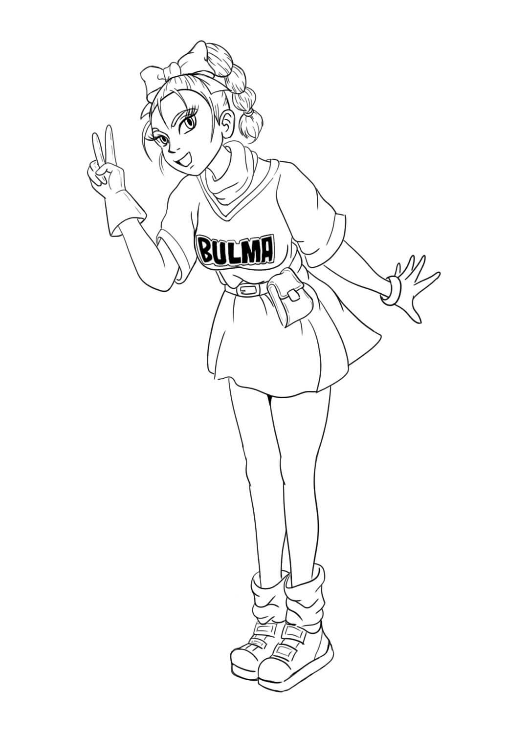 Dibujo de Bulma Impresionante para Colorear y Imprimir