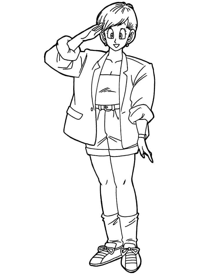 Dibujo de Hermosa Bulma para Colorear y Imprimir