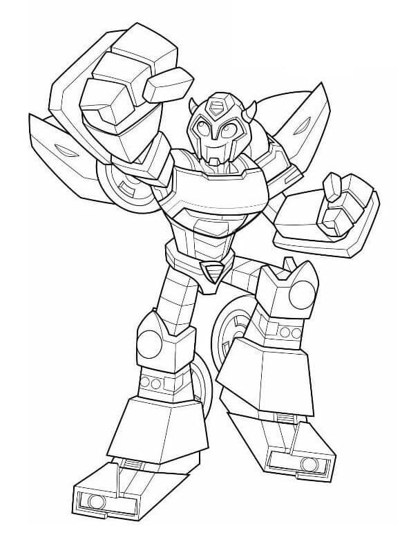 Dibujo de Bots de Rescate Bumblebee para Colorear y Imprimir