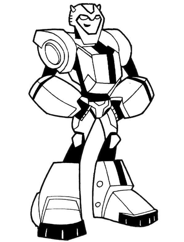 Dibujo de Bumblebee Animado para Colorear y Imprimir