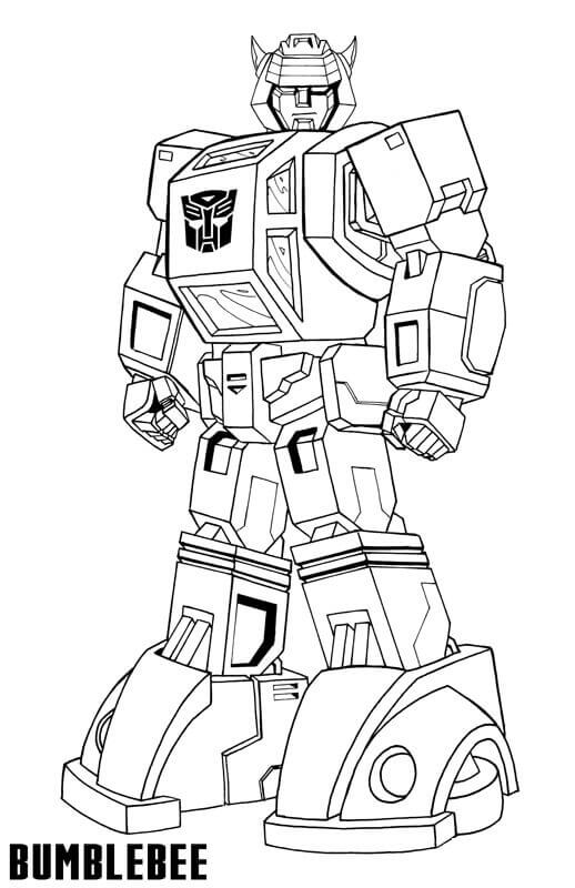 Dibujo de Bumblebee de Cartoon para Colorear y Imprimir