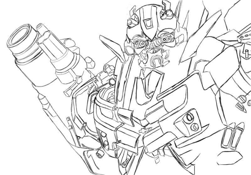 Dibujo de Bumblebee de La Película para Colorear y Imprimir