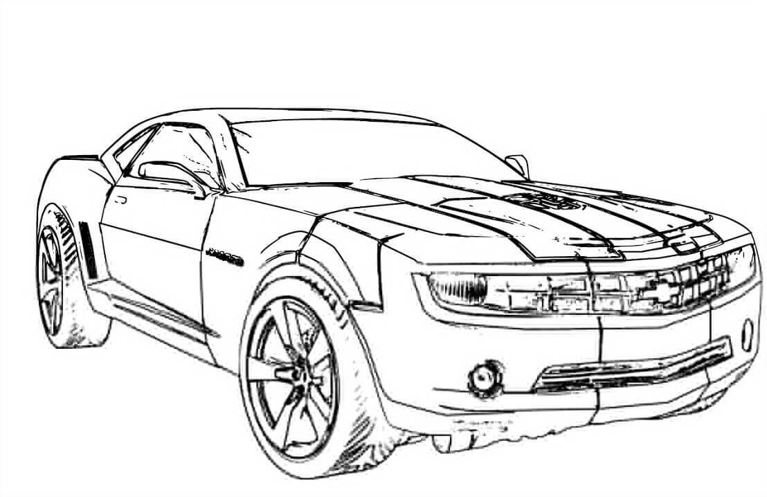 Dibujo de Bumblebee En La Película para Colorear y Imprimir