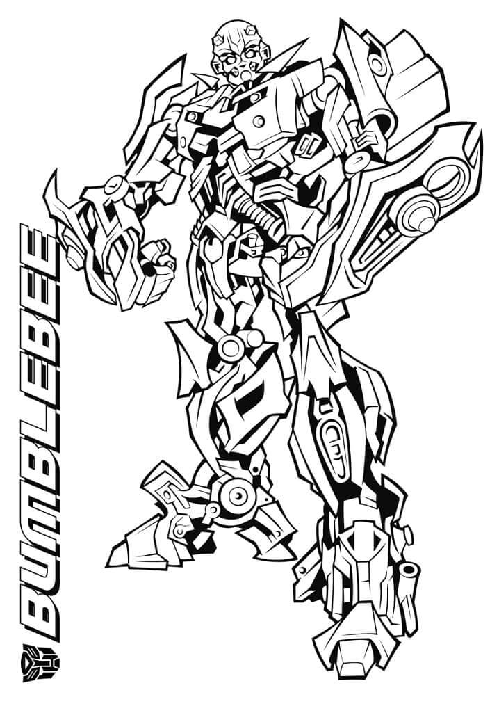 Dibujo de Bumblebee Impresionante para Colorear y Imprimir