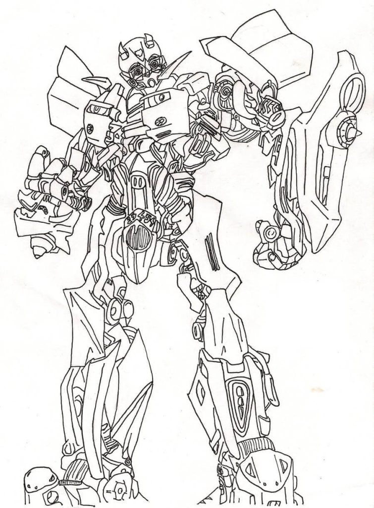 Dibujo de Bumblebee Sé Ve Genial para Colorear y Imprimir