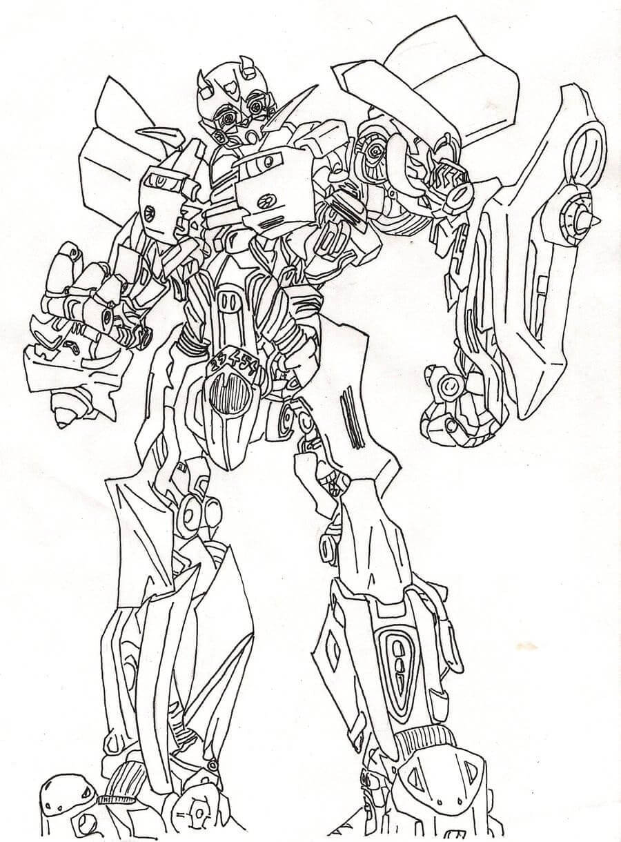 Dibujo de Bumblebee Sé Ve Genial para Colorear y Imprimir