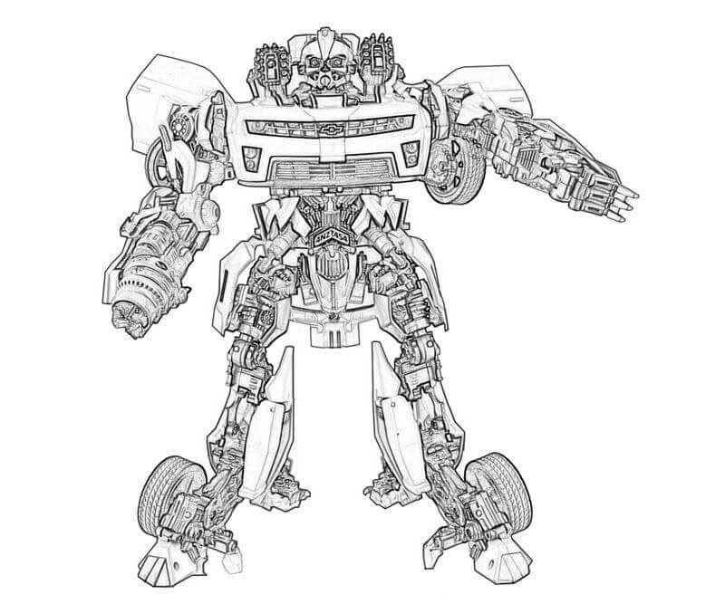 Dibujo de Película de Bumblebee para Colorear y Imprimir
