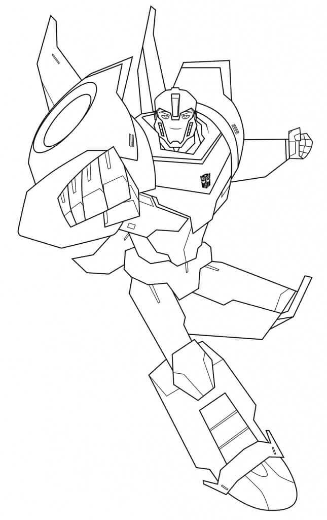 Dibujo de Puñetazo de Bumblebee para Colorear y Imprimir