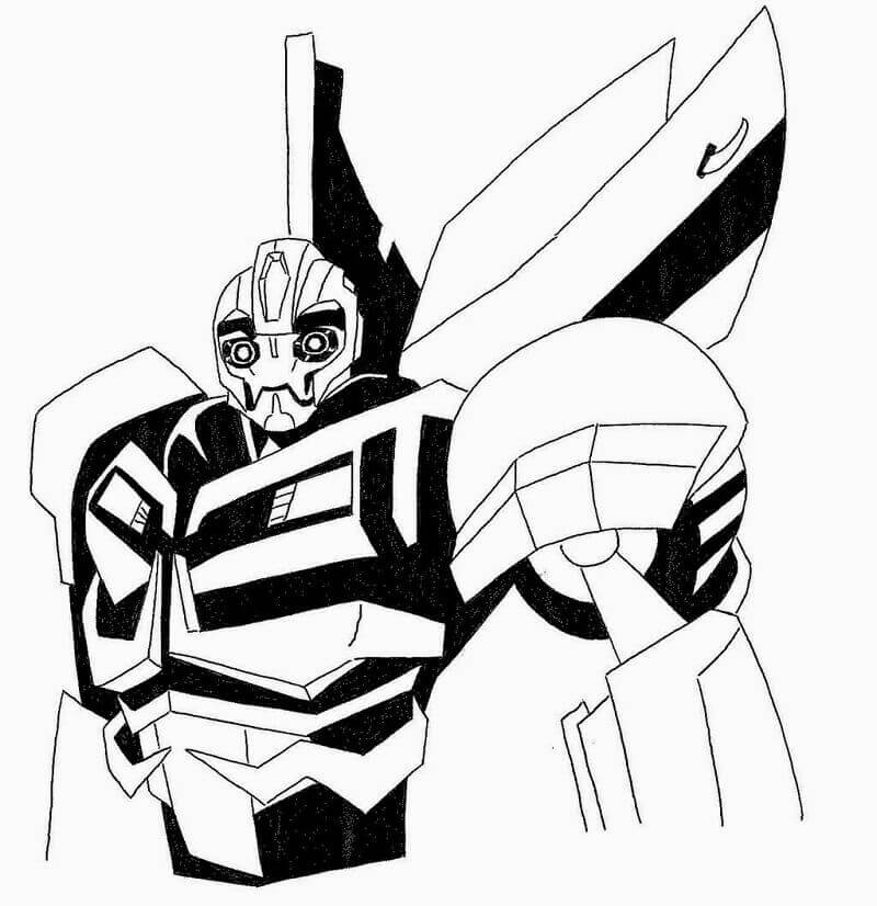 Dibujo de Transformador Bumblebee para Colorear y Imprimir