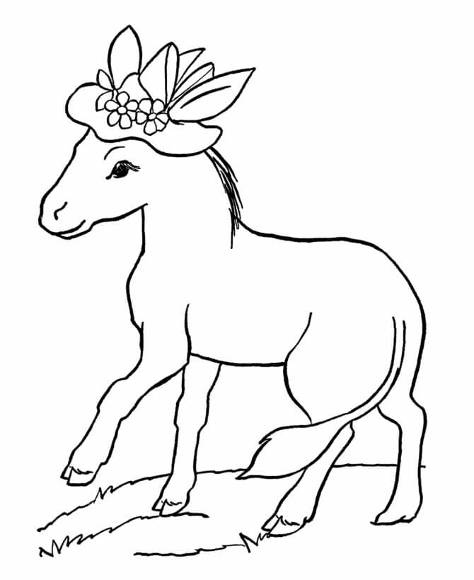 Dibujo de Buen Burro para Colorear y Imprimir