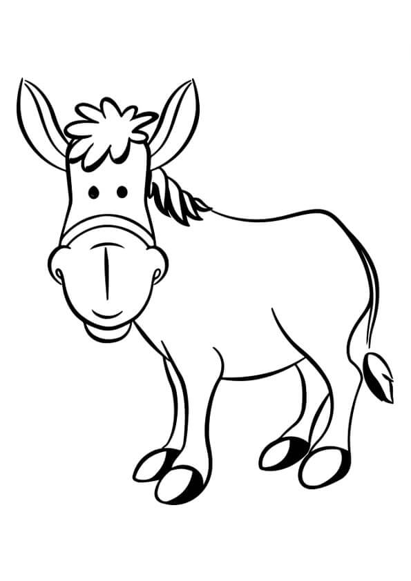 Dibujo de Burro Perfecto para Colorear y Imprimir