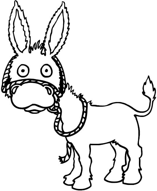 Dibujo de Dulce Burro para Colorear y Imprimir