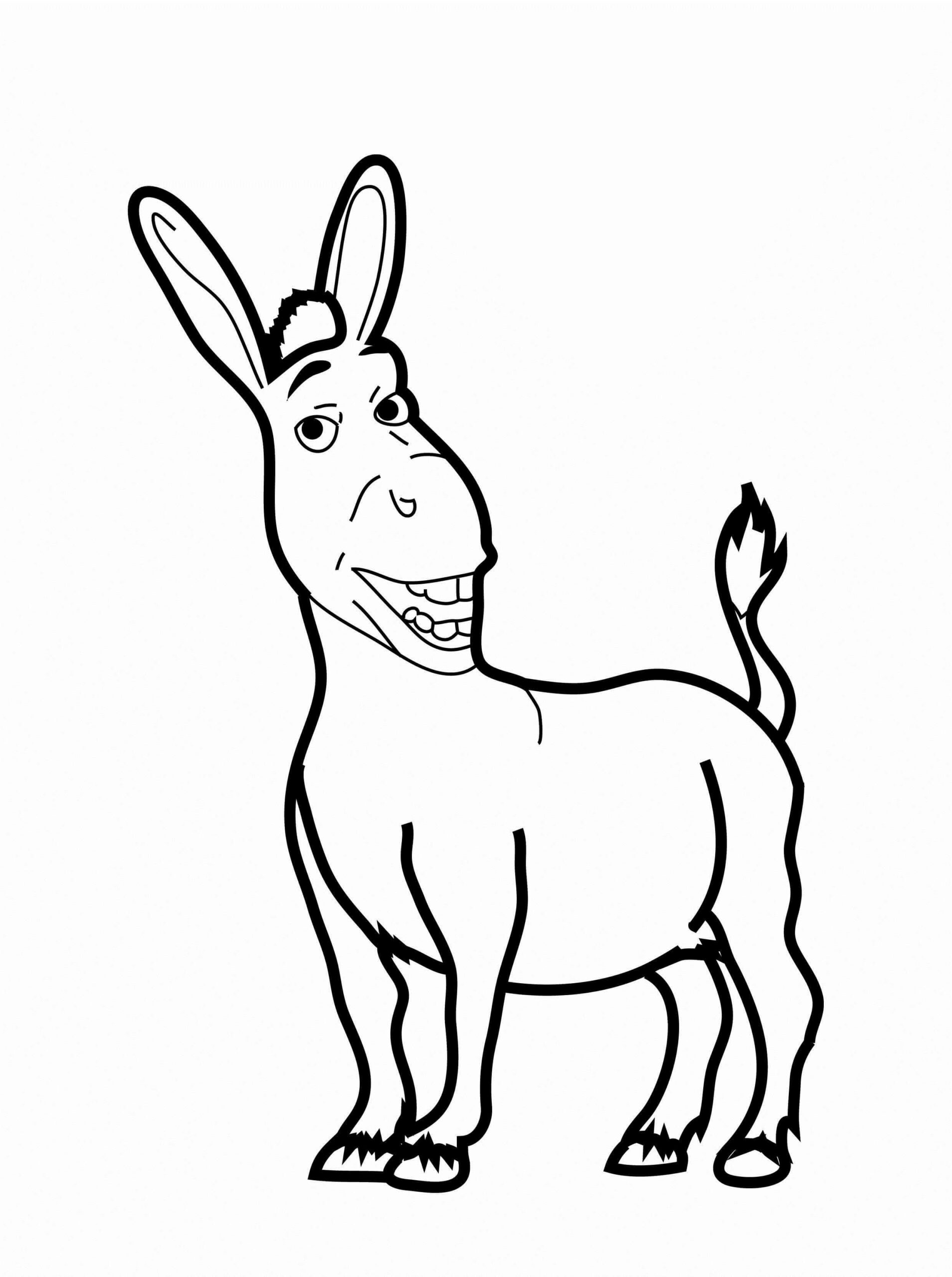 Dibujo de Gran Burro Scaled para Colorear y Imprimir