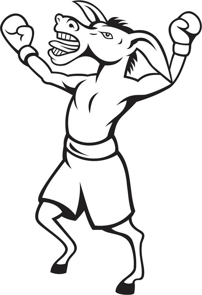 Dibujo de Súper Burro para Colorear y Imprimir