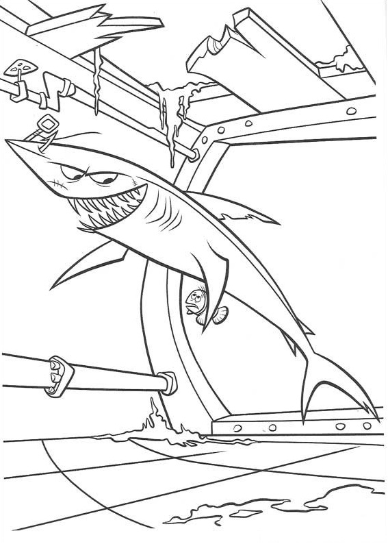 Dibujo de Amigo Con Marlin para Colorear y Imprimir