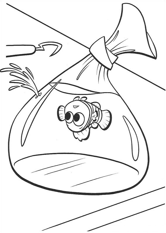 Dibujo de Nemo En Bolsa para Colorear y Imprimir