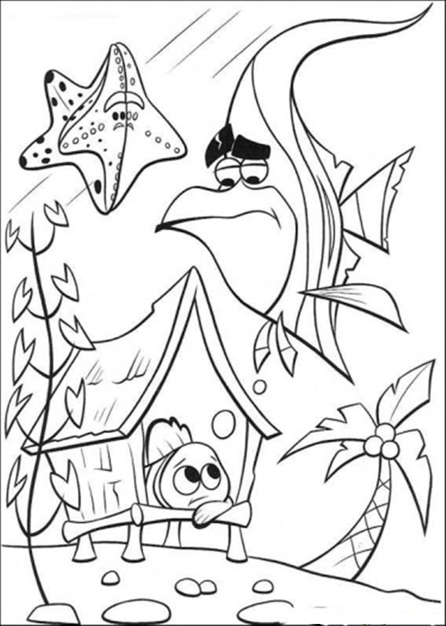 Dibujo de Nemo En Casa para Colorear y Imprimir