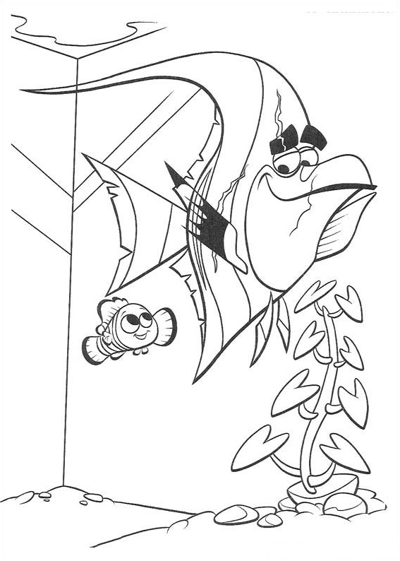 Dibujo de Nemo y Gill para Colorear y Imprimir
