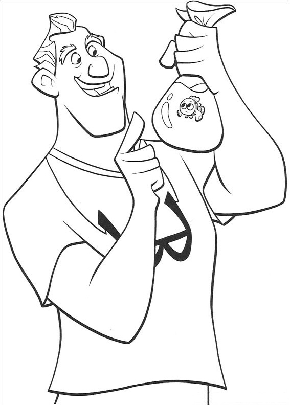 Dibujo de Philip y Nemo para Colorear y Imprimir