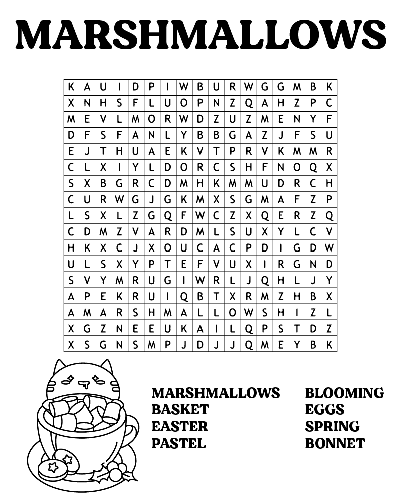 Dibujo de Easter Word Searches For Everyone Coloring Page para Colorear y Imprimir
