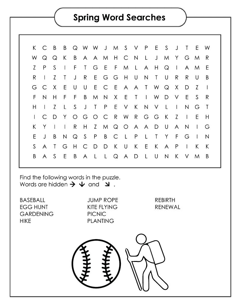 Dibujo de Learn Spring Word Searches Coloring Page para Colorear y Imprimir
