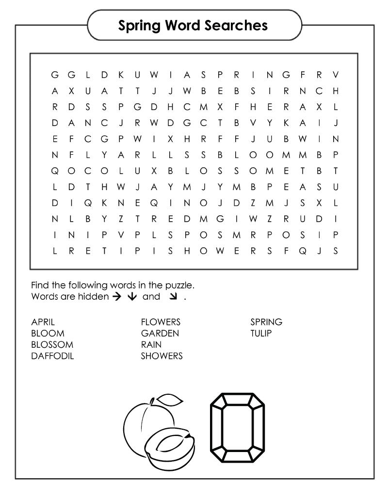 Dibujo de Spring Word Searches For Everybody Coloring Page para Colorear y Imprimir
