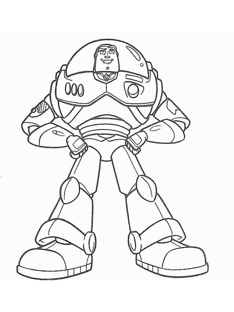 Dibujo de Bonito Buzz Lightyear para Colorear y Imprimir
