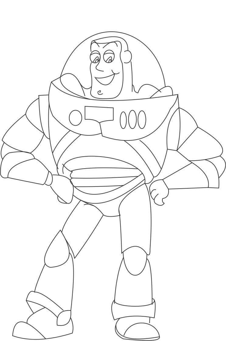 Dibujo de Buzz Lightyear Basíco para Colorear y Imprimir