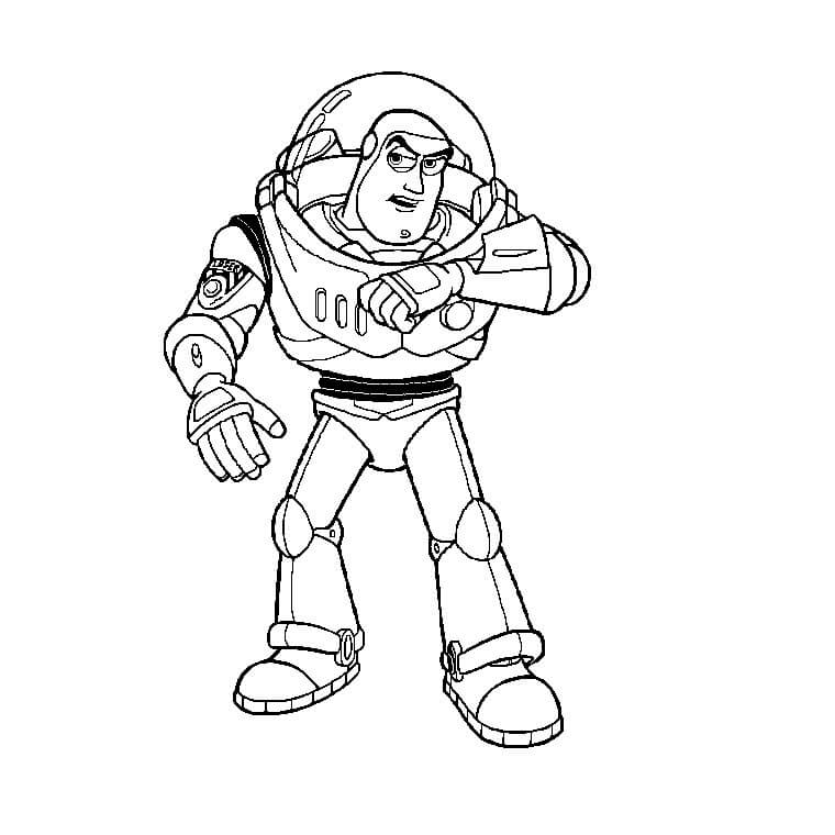 Dibujo de Buzz Lightyear Está Llamando para Colorear y Imprimir
