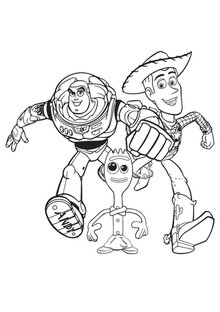 Dibujo de Buzz Lightyear y Amigos para Colorear y Imprimir