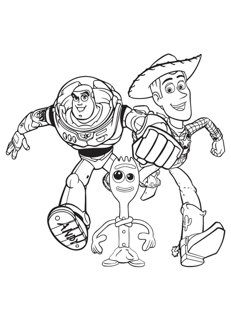 Dibujo de Buzz Lightyear y Amigos para Colorear y Imprimir