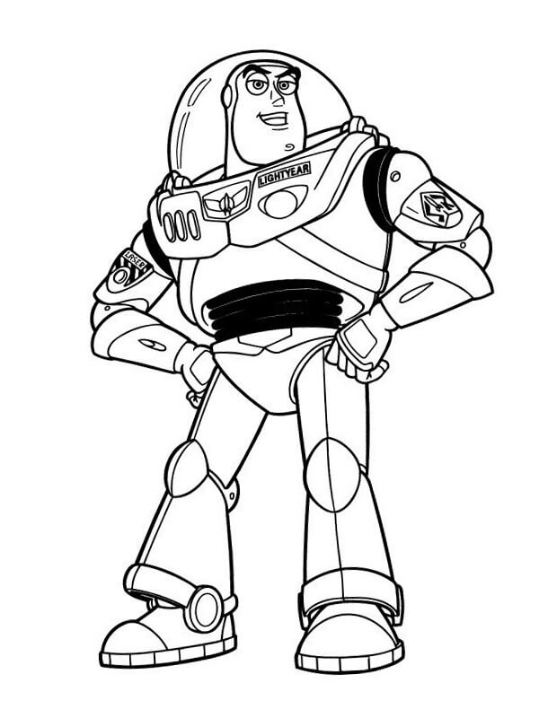 Dibujo de Diversión Buzz Lightyear para Colorear y Imprimir