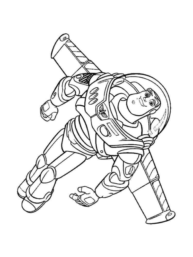 Dibujo de Gran Vuelo de Buzz Lightyear para Colorear y Imprimir