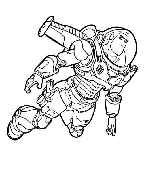 Dibujo de Impresionante Buzz Lightyear para Colorear y Imprimir