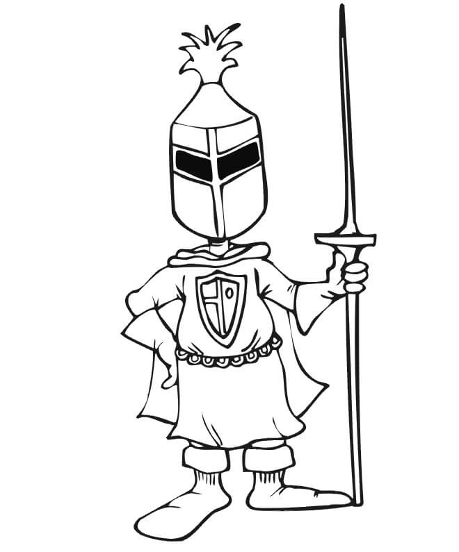 Dibujo de Caballero Secreto para Colorear y Imprimir